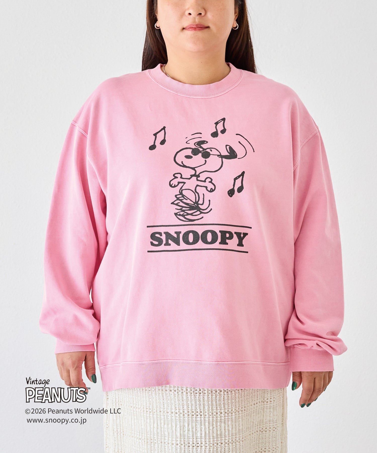 PEANUTS / SNOOPY】別注 music sweat スヌーピーロゴスウェット | ラビ