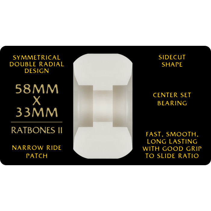 Powell Peralta Dragon Formula Yellow Ratbones II 95a 58mm x 33mm