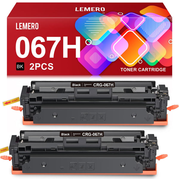 Canon 067H Black Toner Compatible 2 Pack With Chip - 5106C001