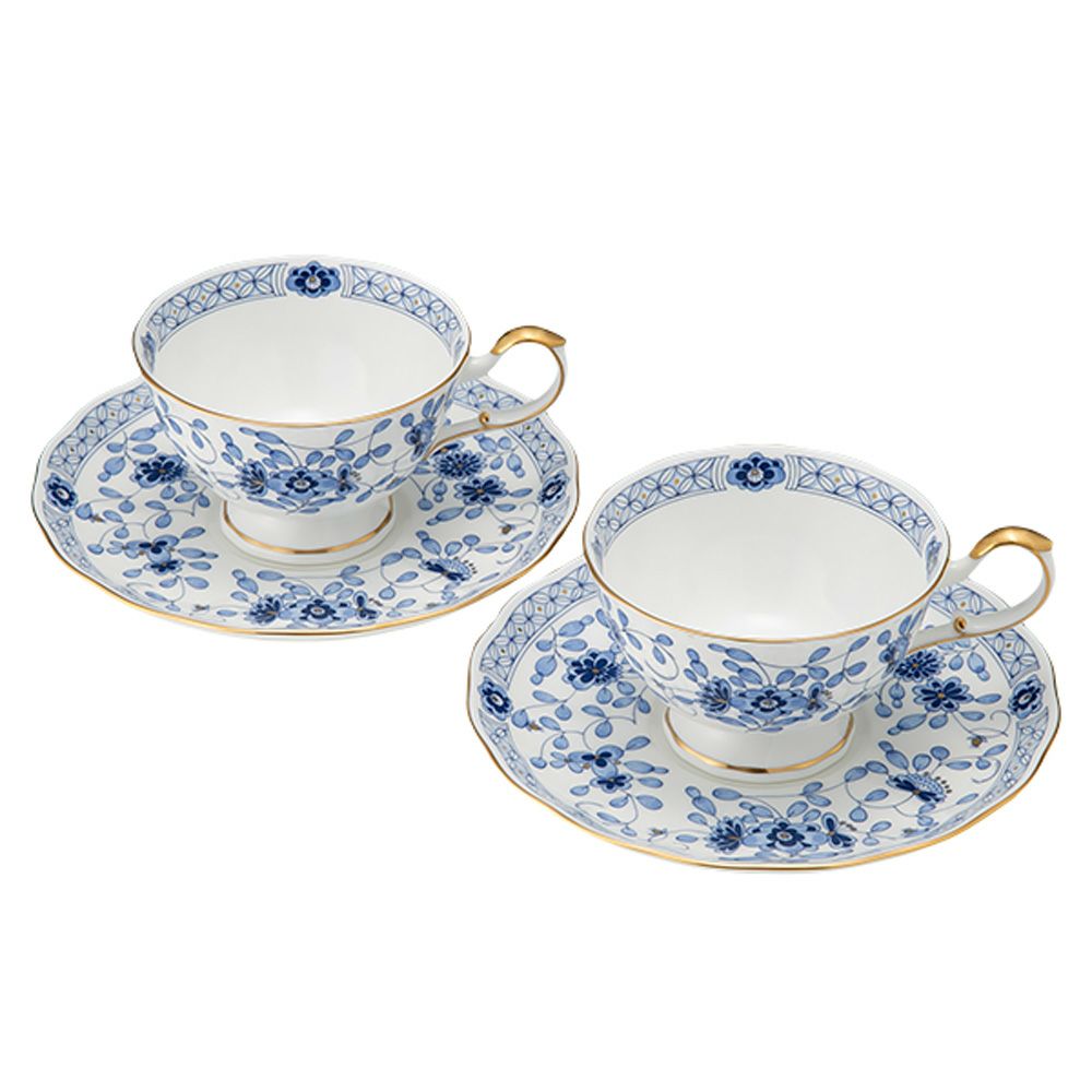 ナルミ ミラノ ティーカップ＆ソーサー（碗皿） ペア 210ml 2人用 9682