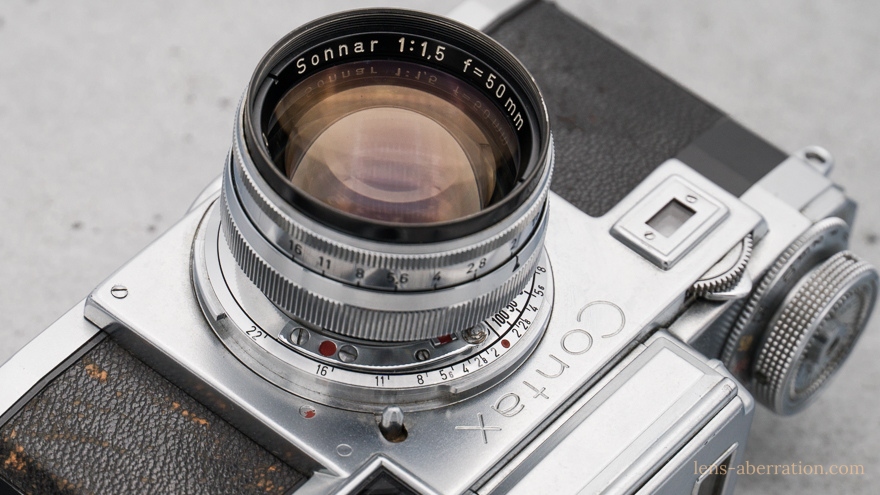 本家ゾナー】Contax Sonnar 50mm F1.5 外観レビュー | 収差Love