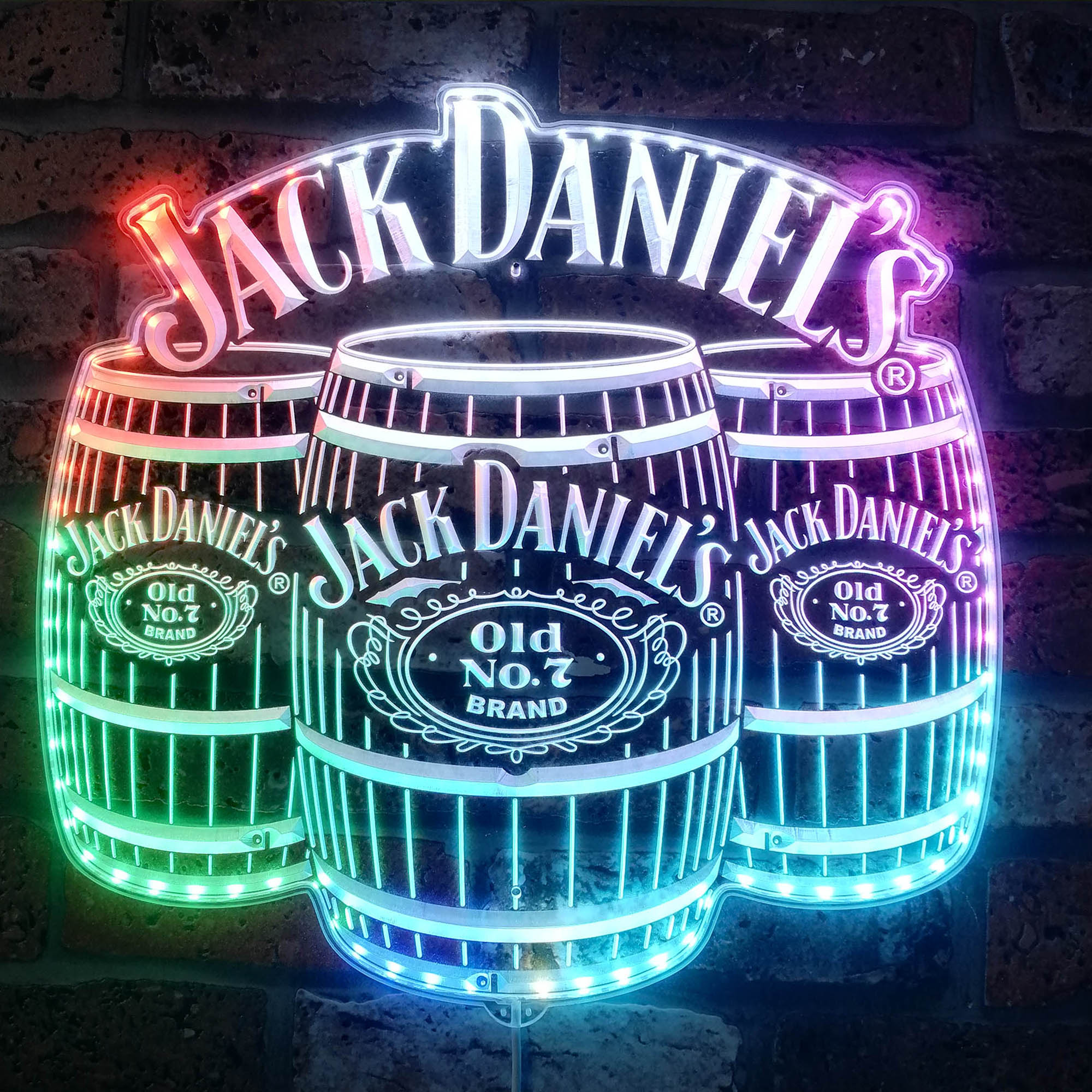 Jack Daniels Dynamic RGB Edge Lit LED Sign | ledlabcave