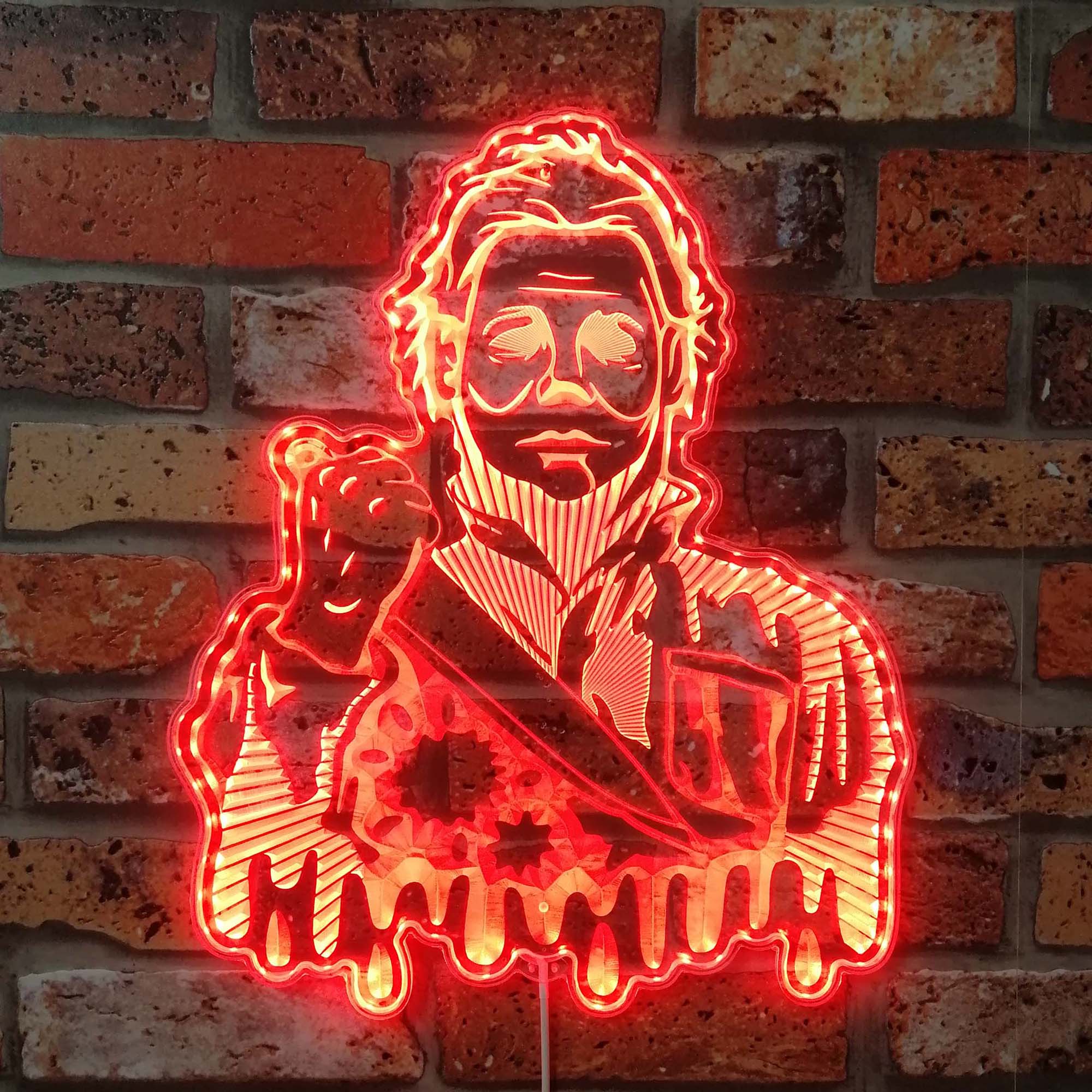 Halloween Michael Myers Dynamic RGB Edge Lit LED Sign | PROLEDSIGN