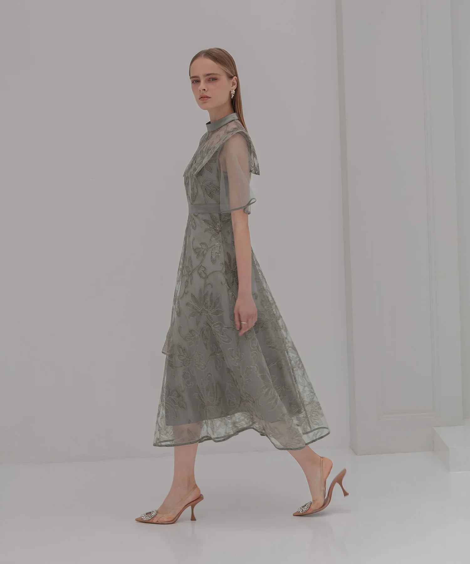 一部当日発送】フラップデザインフラワースパンコールAラインドレス