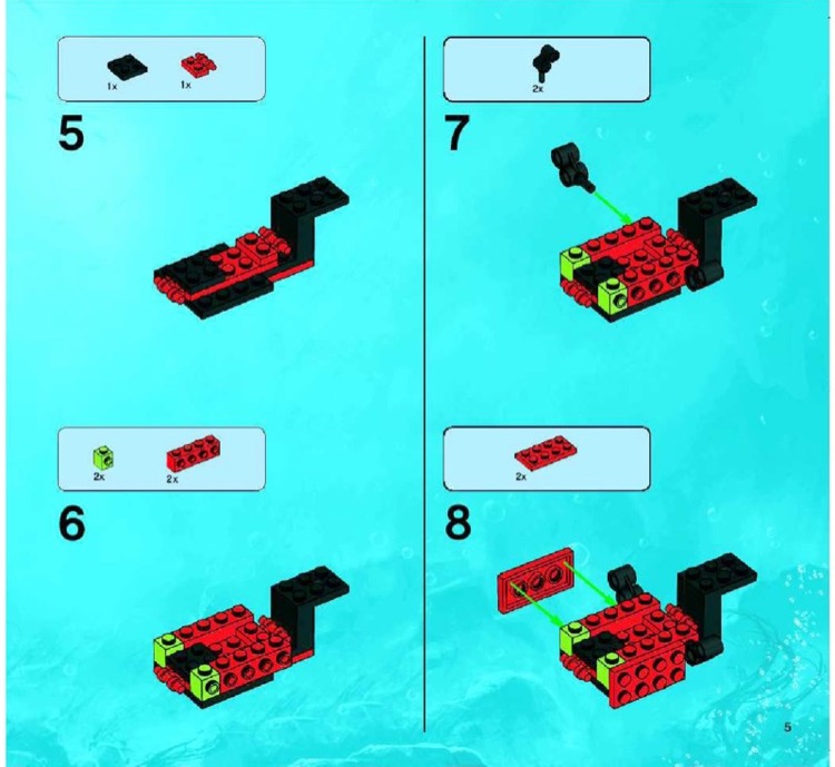 LEGO Instructions for set 8079 Shadow Snapper, Atlantis - {None}