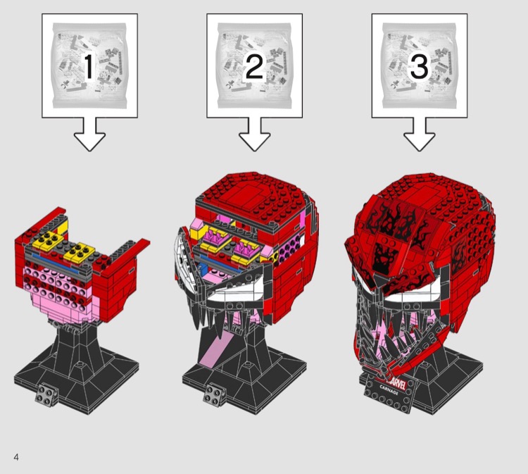 LEGO Instructions for set 76199 Carnage, Marvel Super Heroes