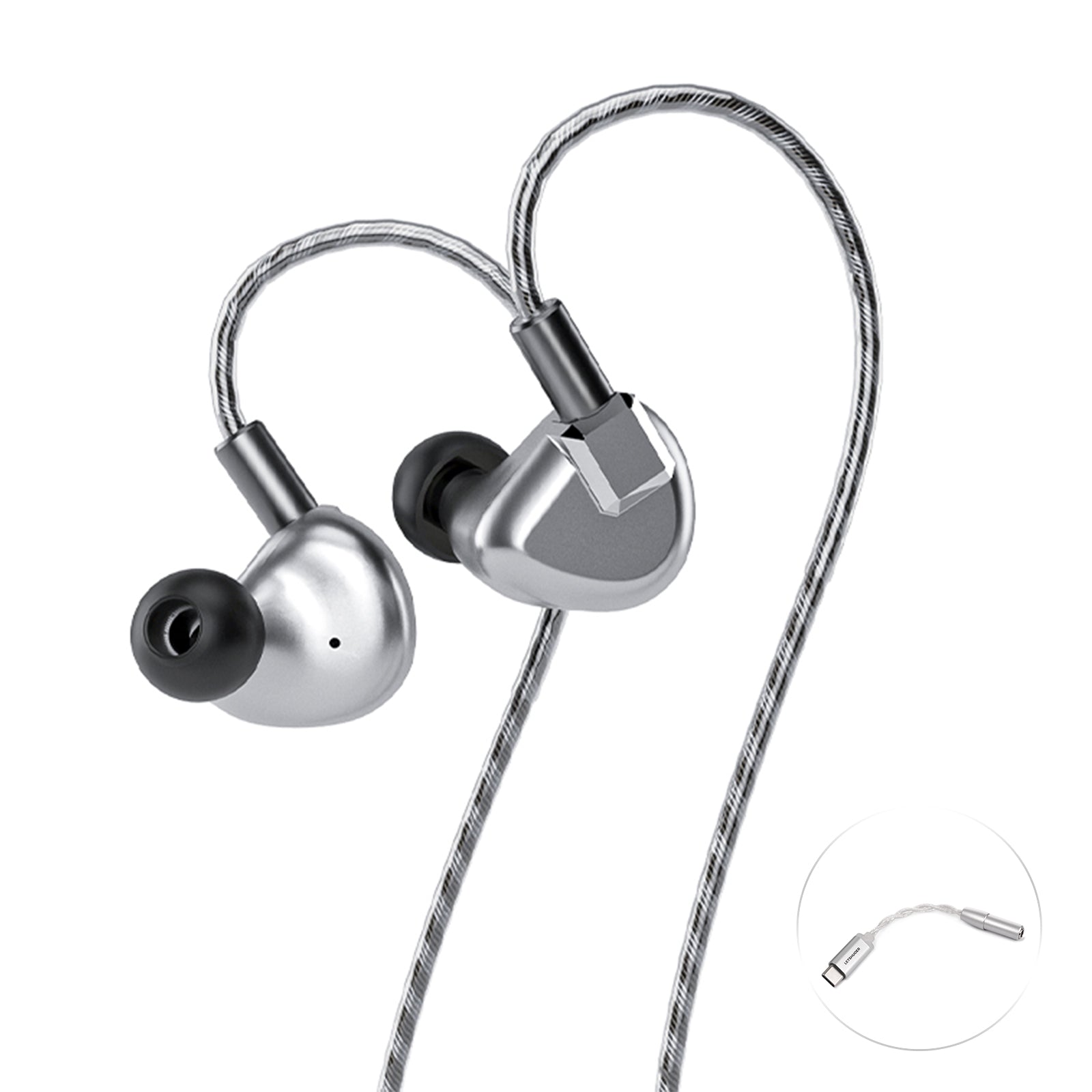 LETSHUOER S12 イヤホン 平面型IEM ベストバリューHi-Fiイヤホン
