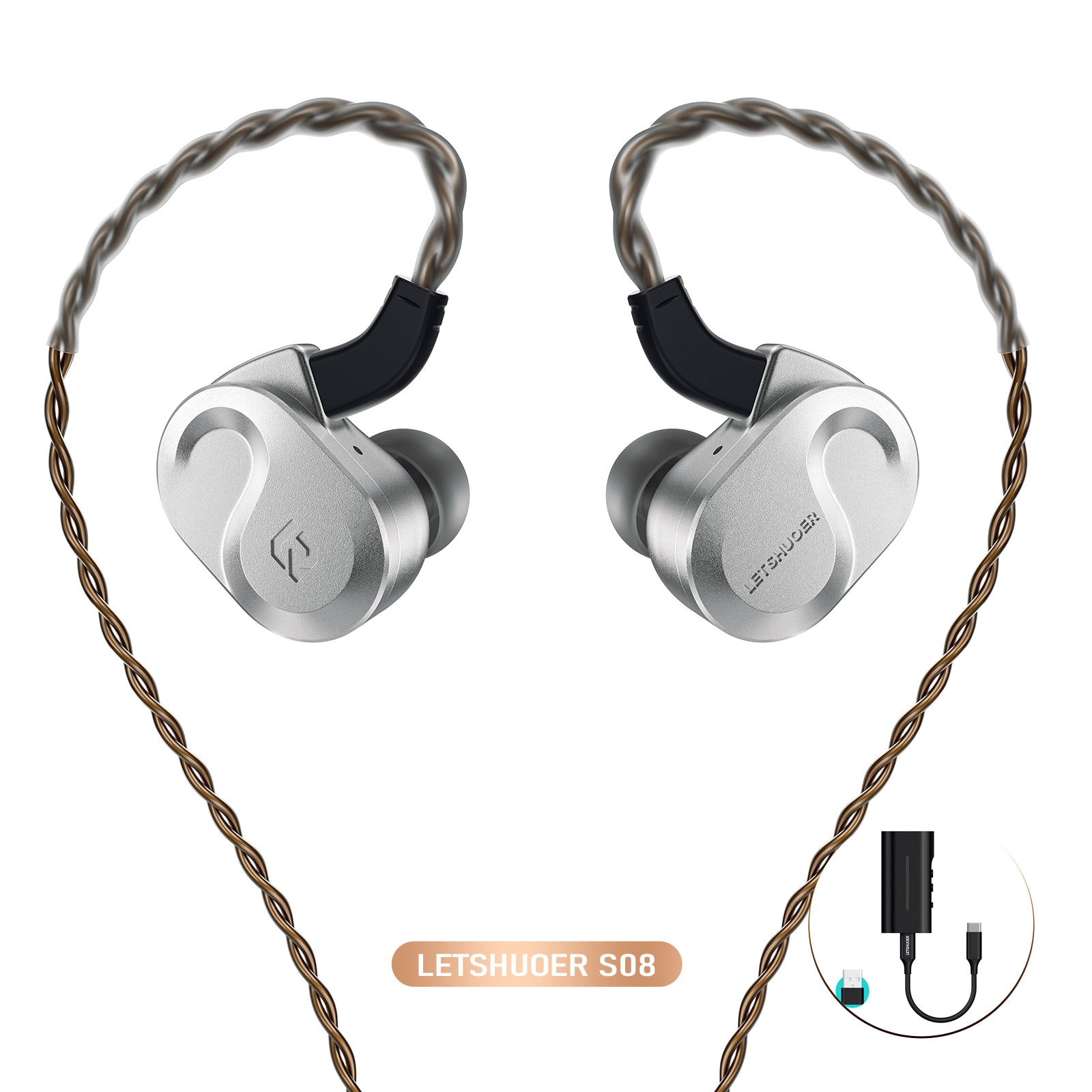 LETSHUOER S08 IEM 13mm Planar Magnetic Driver in Ear Monitor HiFi