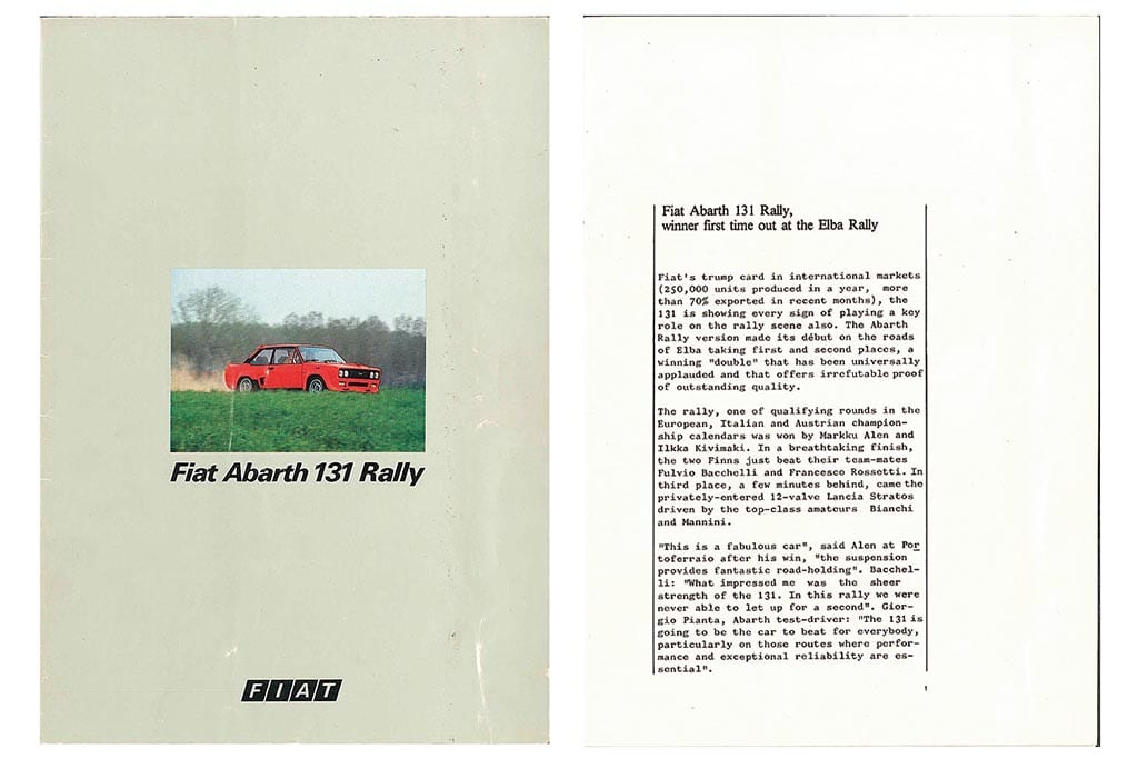 フィアット・アバルト131ラリー／ハコ好きにとって特別な存在である131