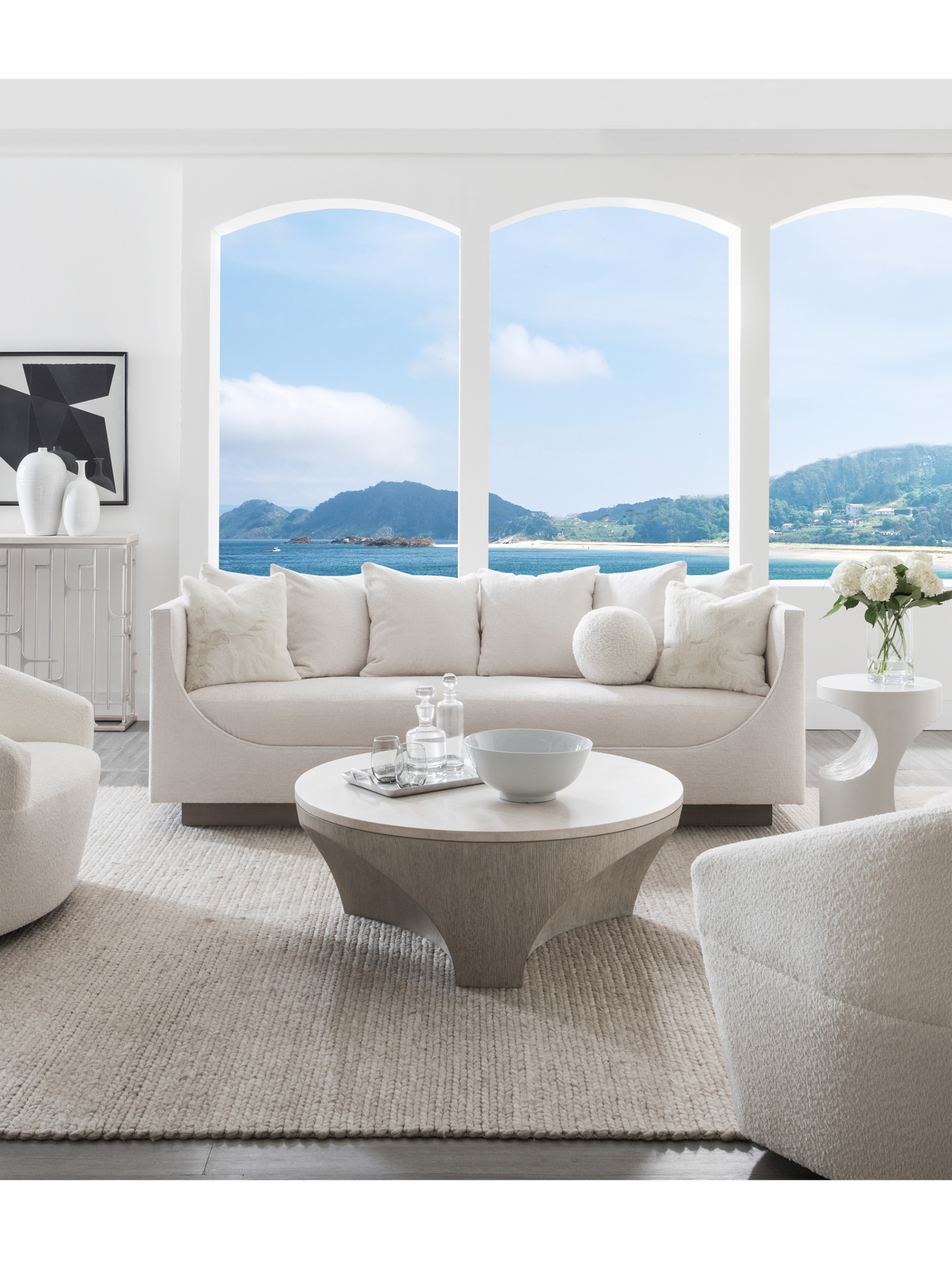 2413-33-1-41 | Claudette I Bench Seat Sofa | Artistica Upholstery|