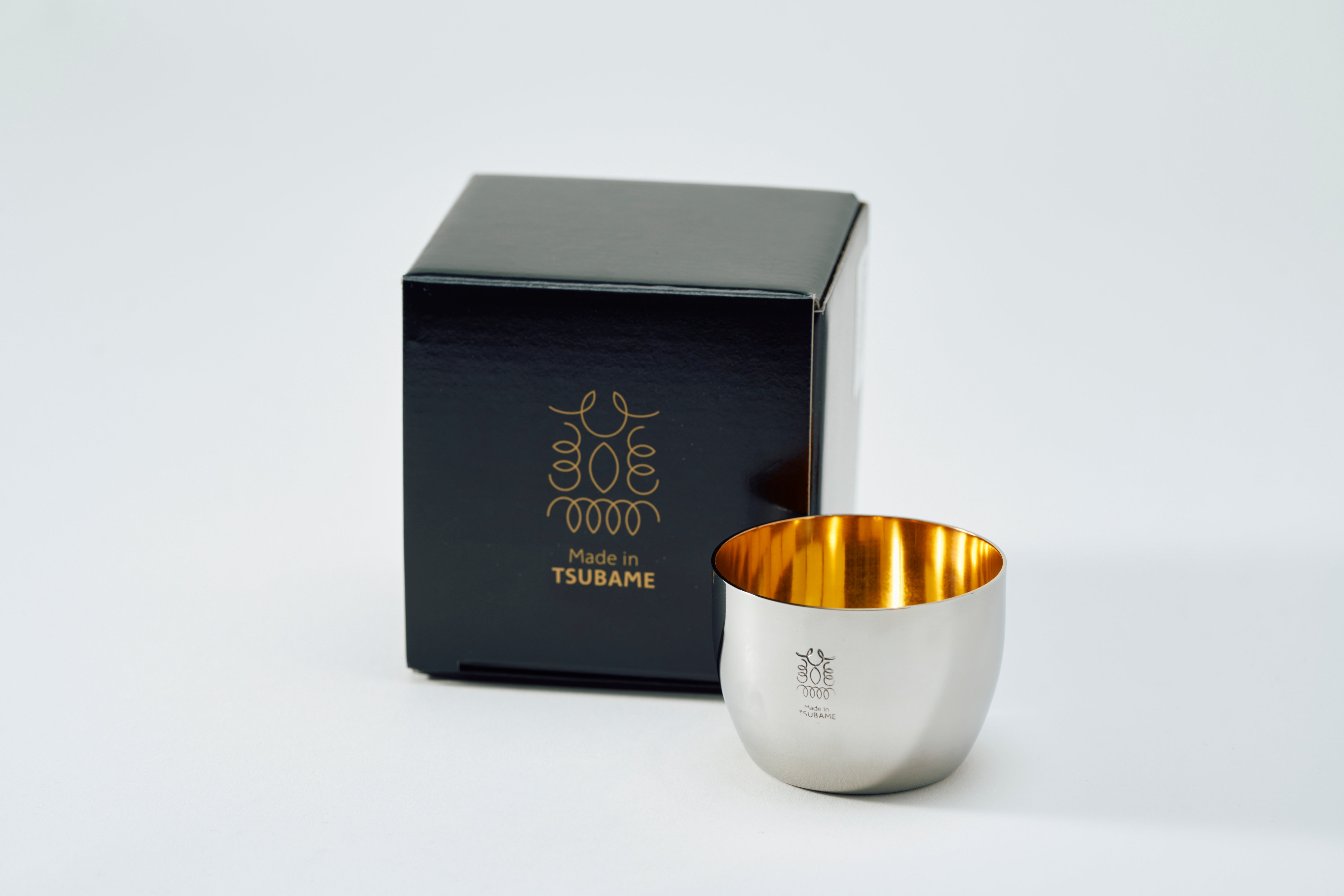 Gold luxury stainless steel sake cup – Link Nagano