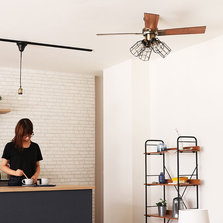 Modern Collection シーリングファン フィラメントLED付 JE-CF003