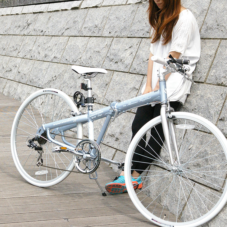 700C アルミ 折りたたみ クロスバイク 6段変速 Laufen BR-70F