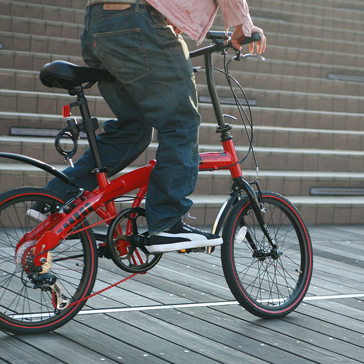 20インチ アルミ 折りたたみ自転車 7段変速 Schnell BA-10R | WACHSEN