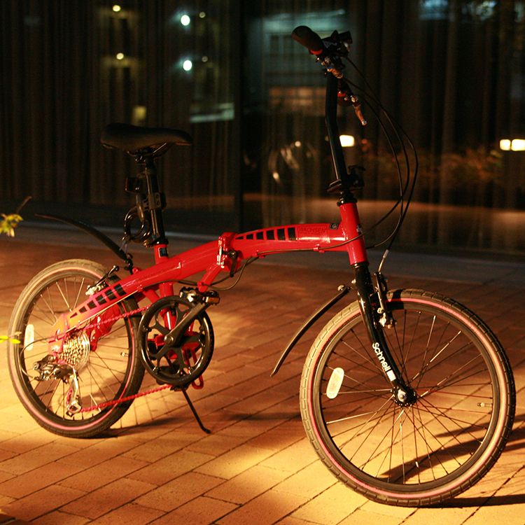 20インチ アルミ 折りたたみ自転車 7段変速 Schnell BA-10R | WACHSEN