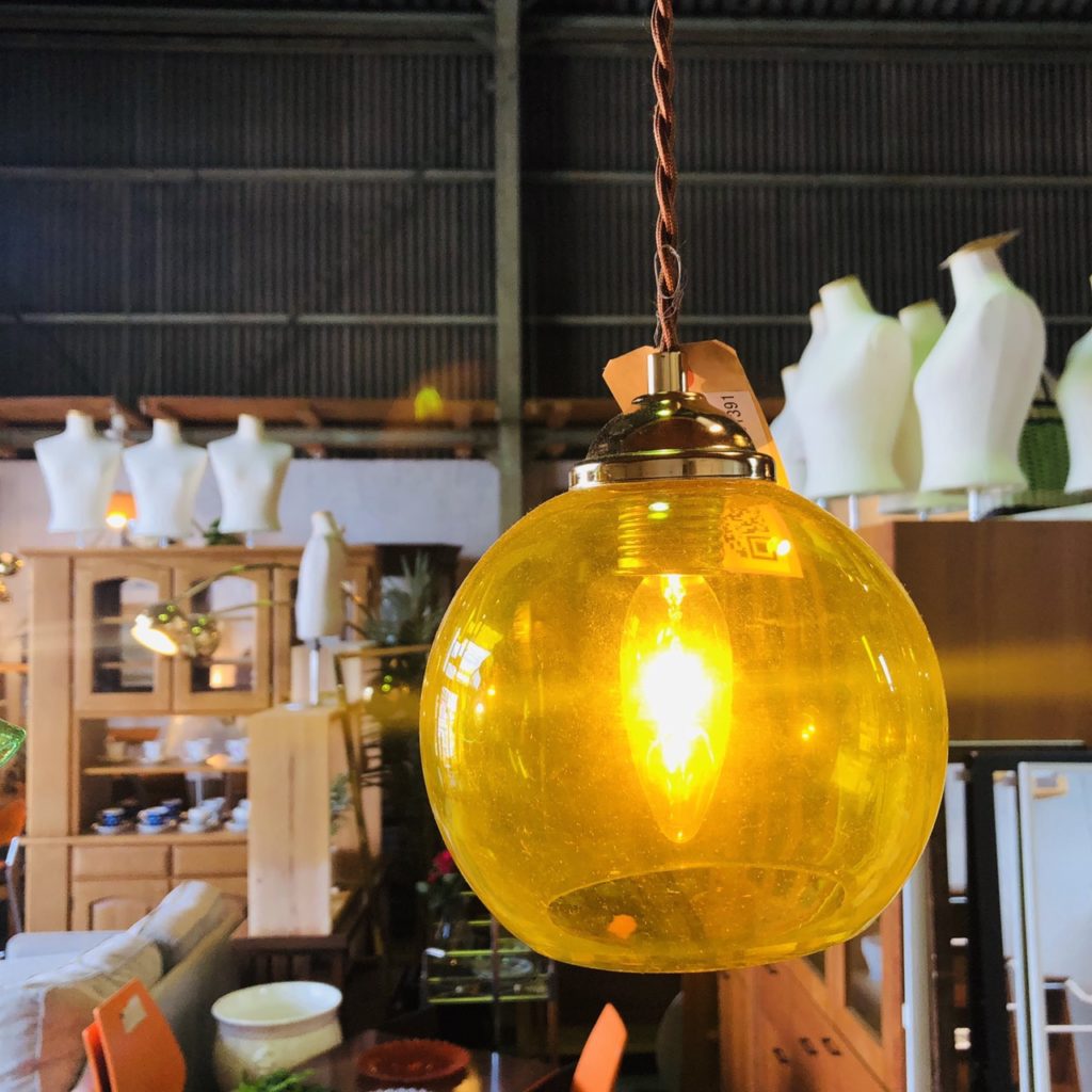 ジャパンビンテージ 黄色ガラス ペンダントライト | LIFE STYLE GALLERY