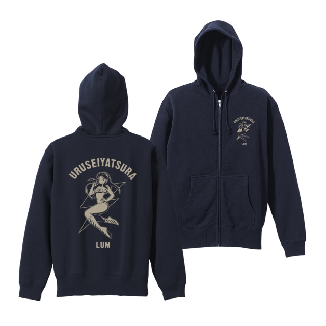 うる星やつら』 ラムの電撃 ジップパーカー NAVY : サンデープレミアム