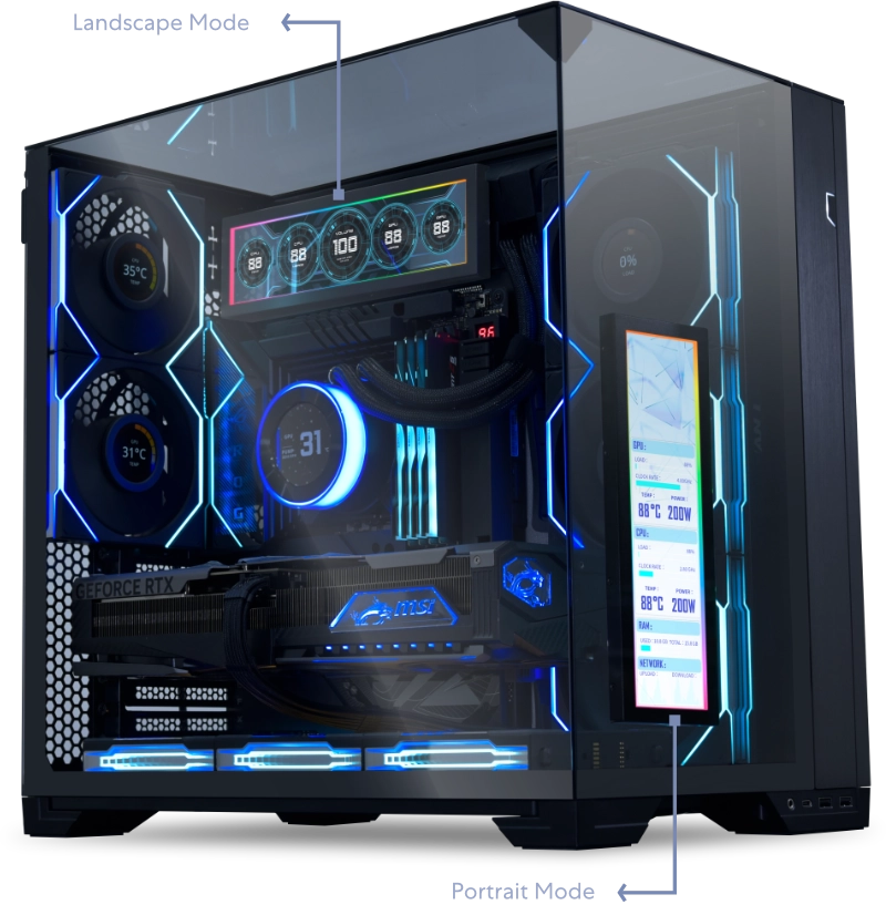 8.8インチユニバーサルスクリーン（US88v1） - LIAN LIはPCケースの