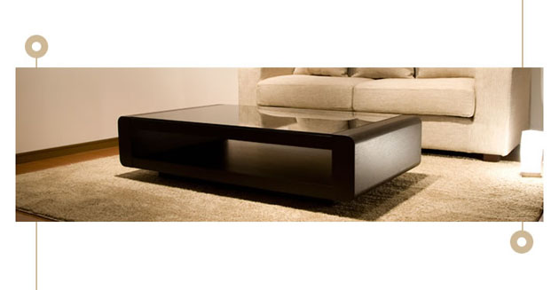 ブラックガラストップリビングテーブル Loob ルーブ 【送料無料