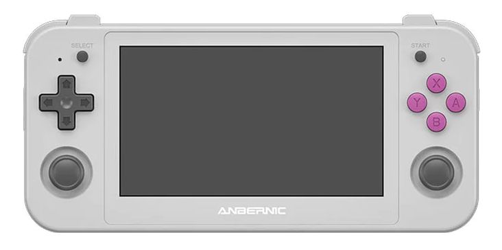 Anbernic RG505 handheld game system has a 5 inch OLED display and