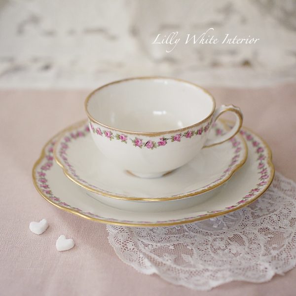 Theodore Haviland テオドールアビランド ピンクローズのティーカップ