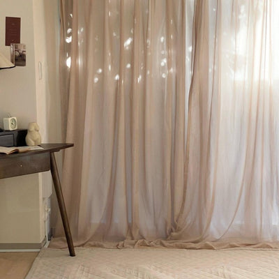 フルオーダー 洗えるシフォンカーテン ふわふわ チュール 韓国