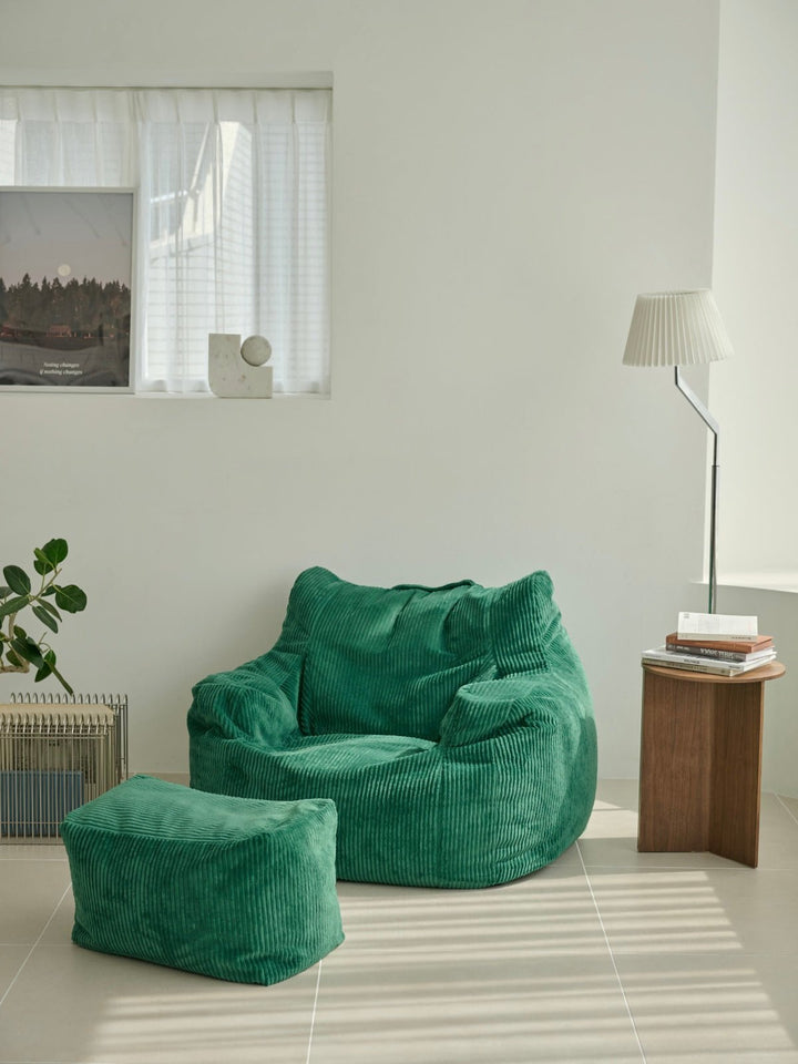 LOOSY ビーズオットマン Green｜スツール おしゃれ 一人暮らし 二人