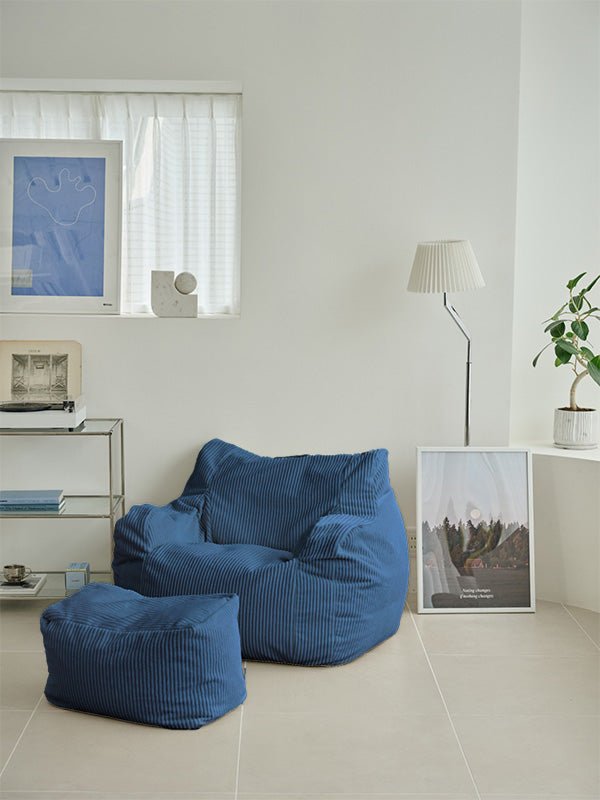 LOOSY ビーズオットマン Navy｜スツール おしゃれ 一人暮らし 二人