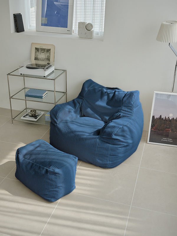 LOOSY ビーズオットマン Navy｜スツール おしゃれ 一人暮らし 二人