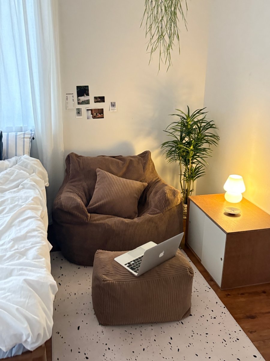 LOOSY 1人掛けビーズソファ Brown｜1人用ソファ おしゃれ 一人暮らし