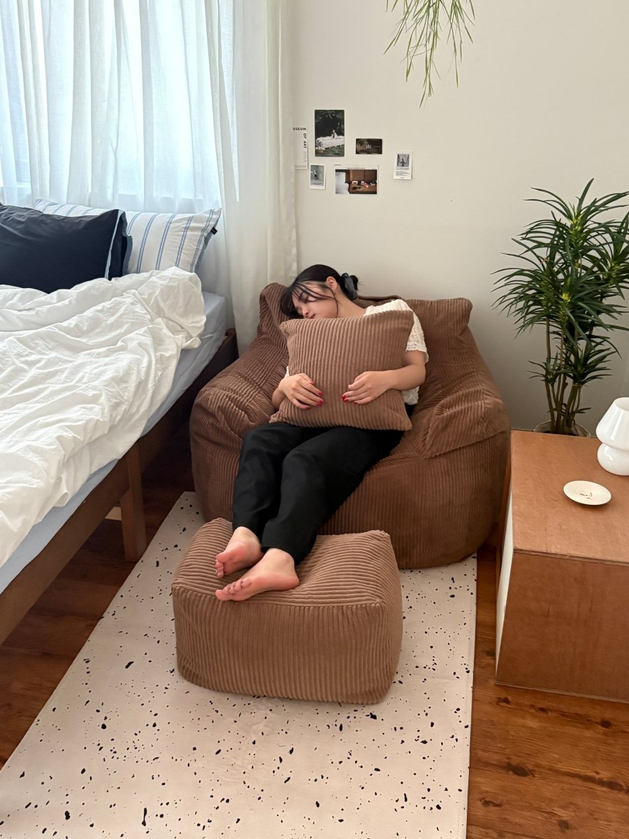 LOOSY 1人掛けビーズソファ Brown｜1人用ソファ おしゃれ 一人暮らし