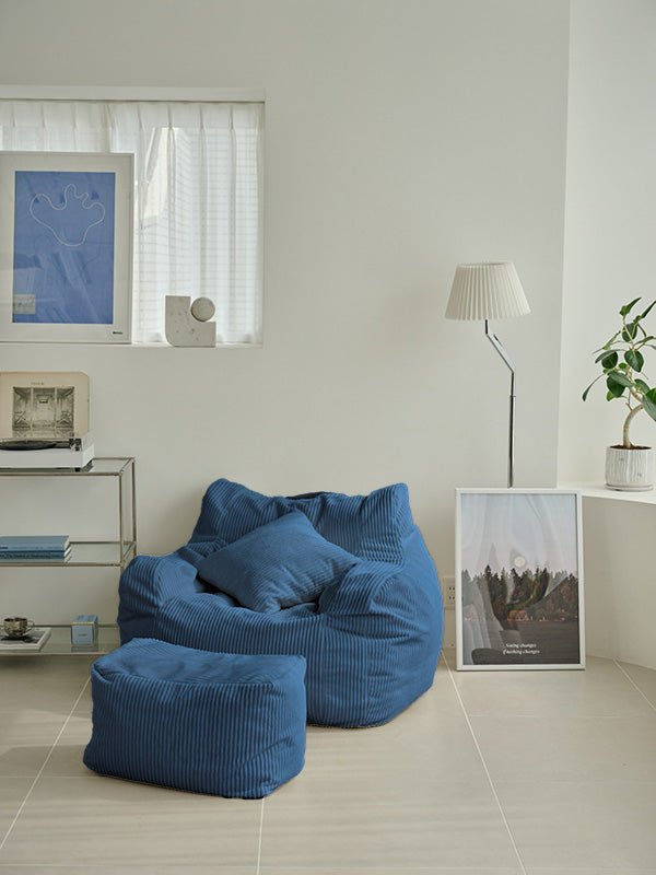 LOOSY ビーズオットマン 付替カバー Navy｜スツール おしゃれ