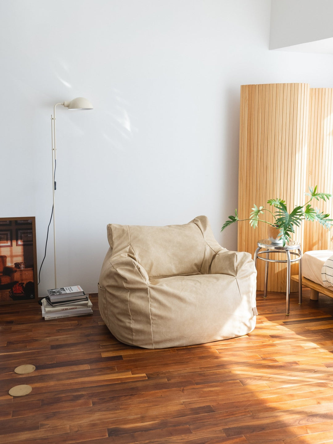 GOOD THING × LOOSYコラボ 1人掛けビーズソファ Matte Beige｜1人用