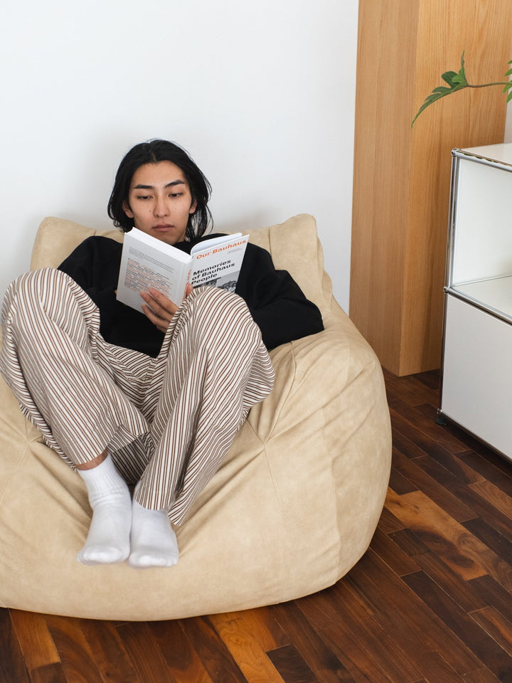 GOOD THING × LOOSYコラボ 1人掛けビーズソファ Matte Beige｜1人用