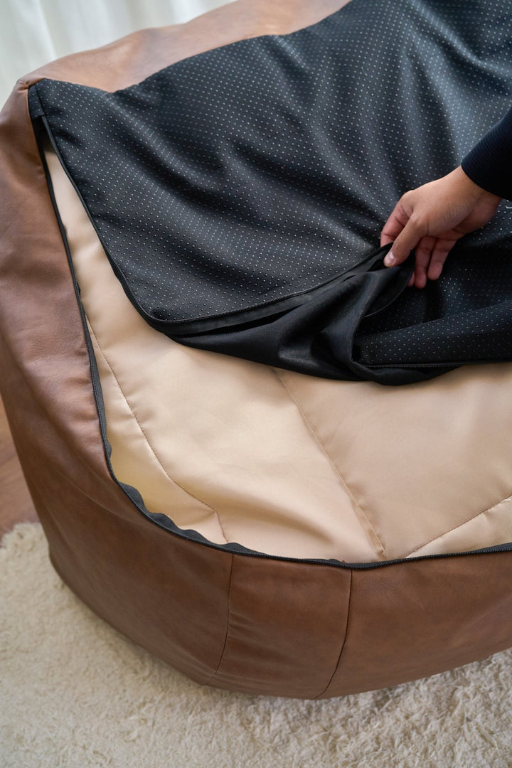 LOOSY 1人掛けビーズソファ Matte Brown｜1人用ソファ おしゃれ