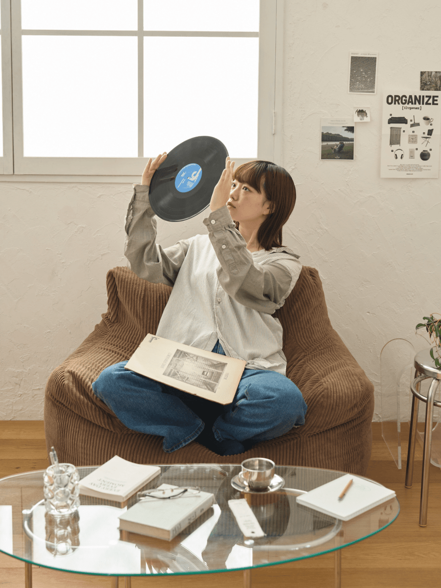 LOOSY 1人掛けビーズソファ Brown｜1人用ソファ おしゃれ 一人暮らし