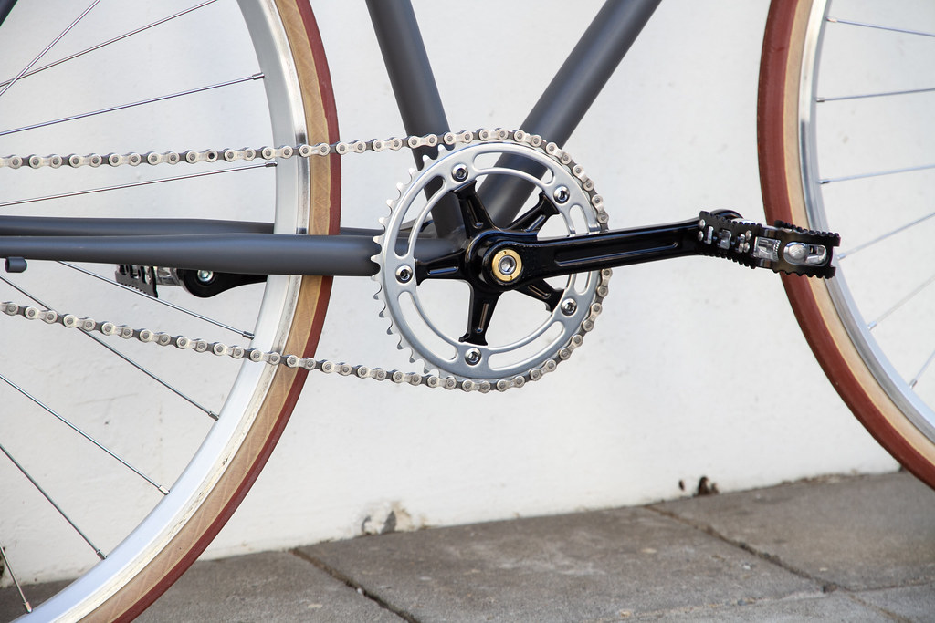 BLUE LUG* RMC track crank set (all black) - BLUE LUG GLOBAL ONLINE