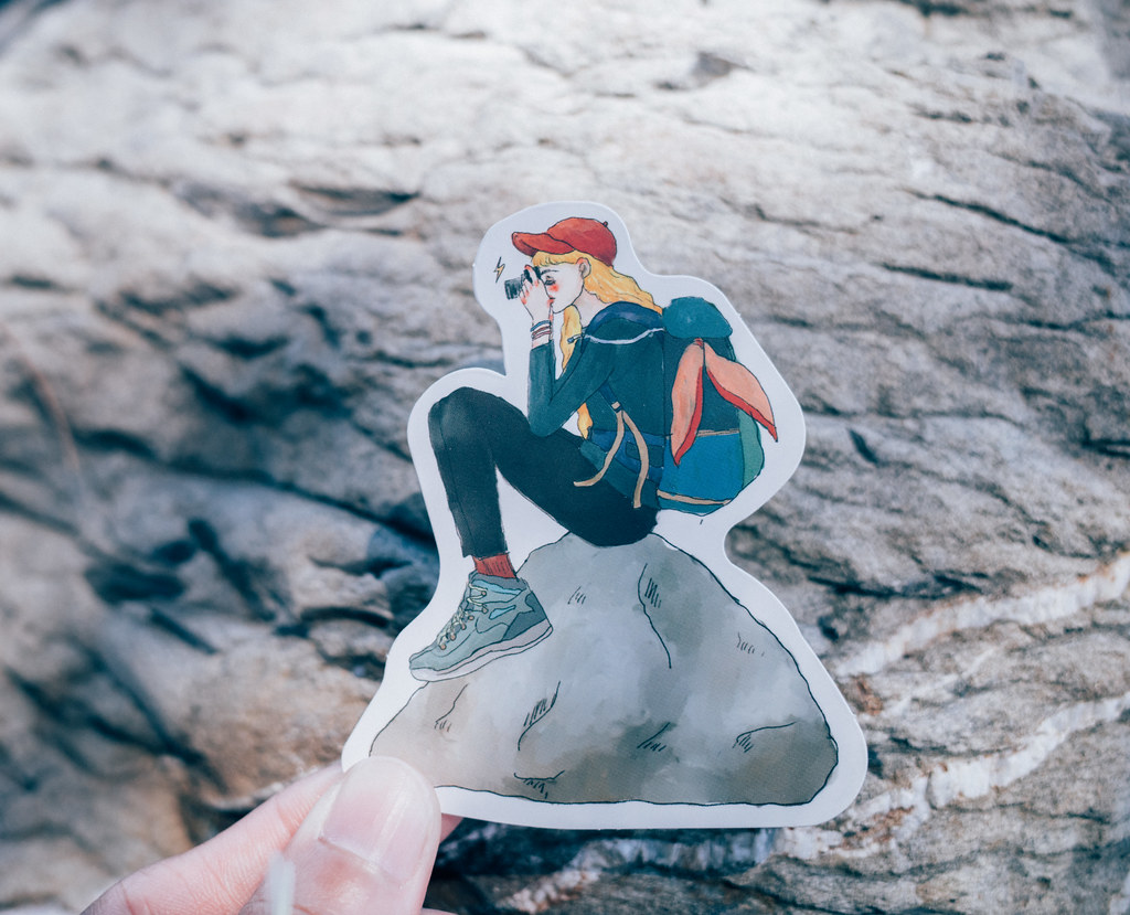 台湾 ステッカーセット 旅する女の子 30枚 ブリキ缶入り ラ・ドルチェ