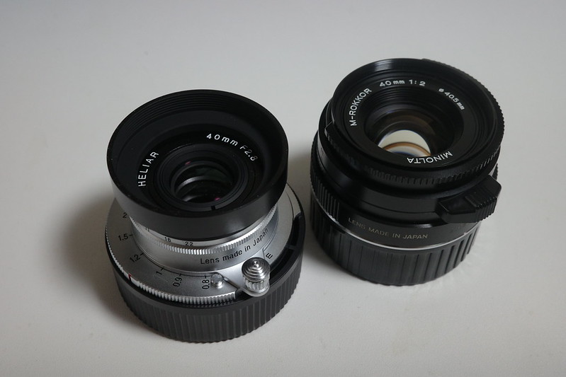 突如開催された40mm祭に飲みこまれて、MINOLTA M-ROKKOR 40mm f2.0を