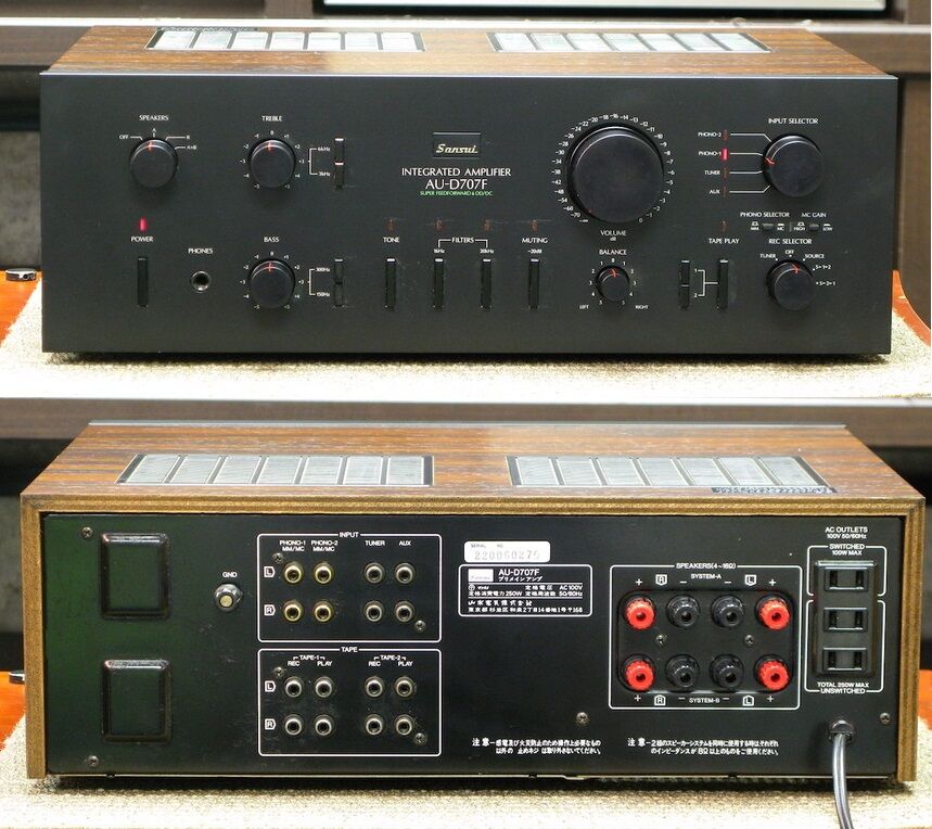 SANSUIのプリメインアンプ AU-D707F : まいまいオーディオ Blog - 中古