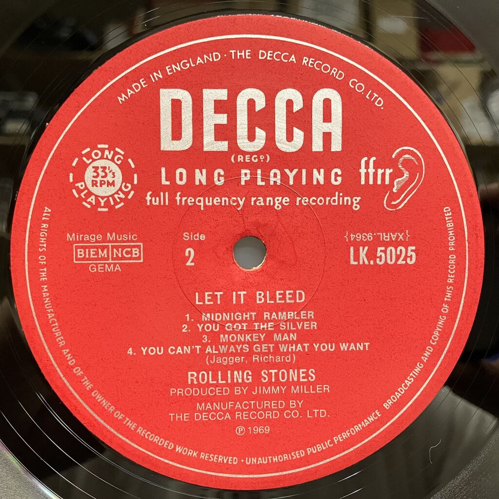 10/28(土)『ロック廃盤レコードセール』【写真】ROLLING STONES / LET