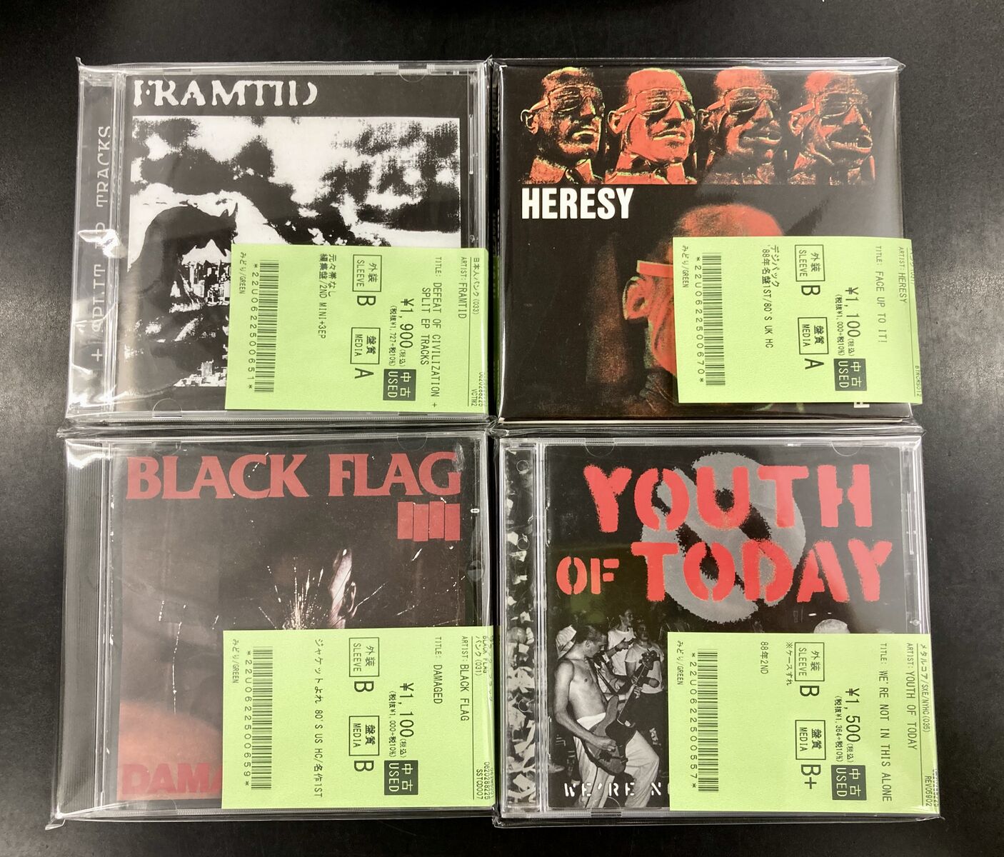 □PUNK中古情報□10/6(月) ジャパコア、NYHC、パワーバイオレンスを