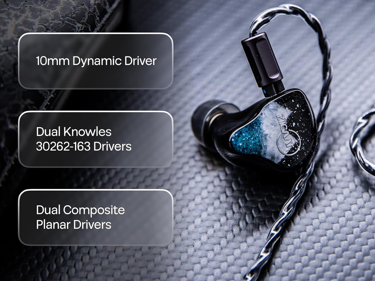 ZiiGaat Horizon」 バイオDD＋カスタムKnowles製2BAに2基の平面駆動