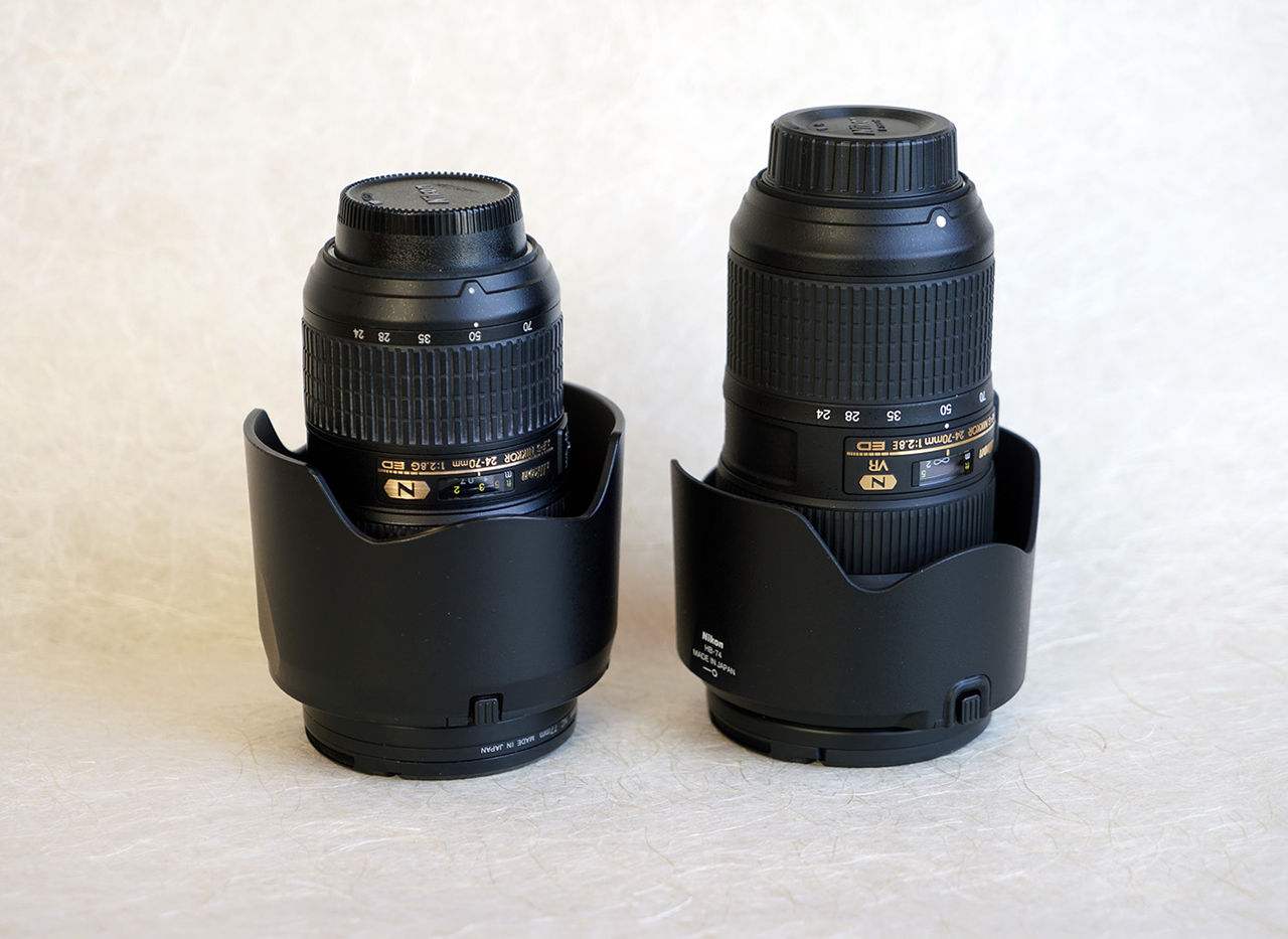Nikkor 24-70mm F2.8ズームレンズの新旧比較 形態編 : 日日保谷通信