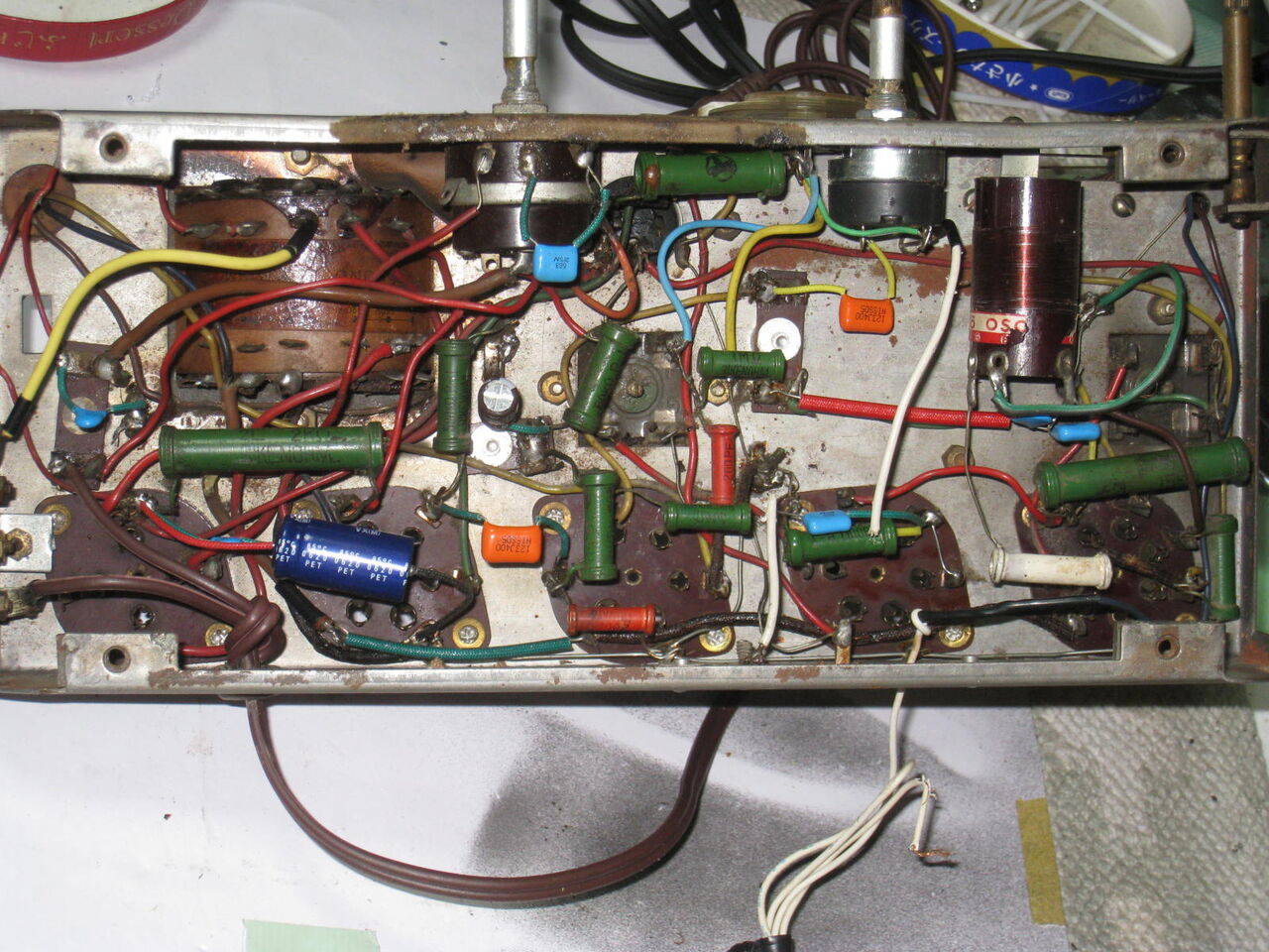 真空管ラジオ サンヨーSS-48 の修理‥‥②ラジオ部 : 真空管ラジオ修理