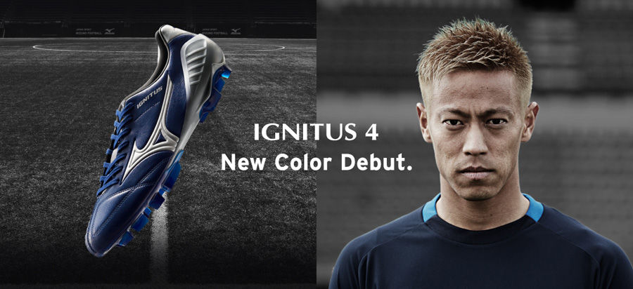 本田圭佑着用 新色】 ミズノ ウェーブイグニタス4 JAPAN ネイビー