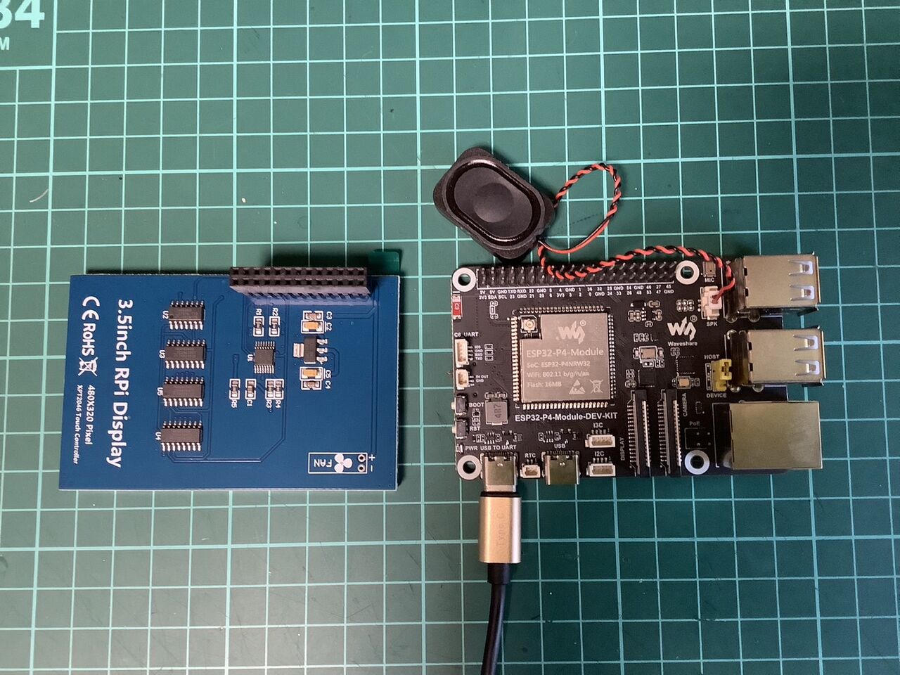 ESP32P4 Devkit GFX_Library_for_Arduino で ILI9486 RPi3.5インチLCD