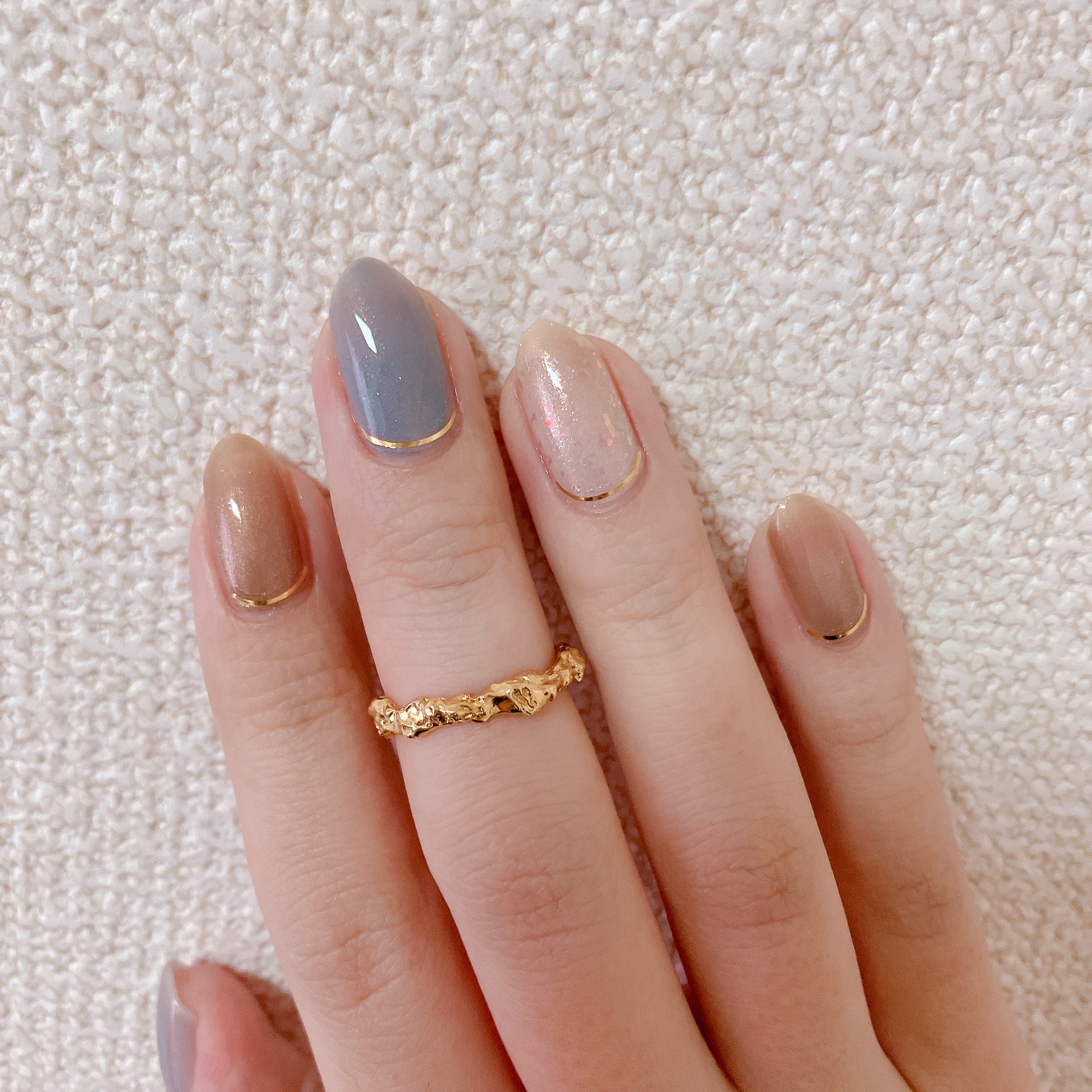 how to】オーロラ輝く冬の配色ネイル : akiのセルフネイルblog Powered