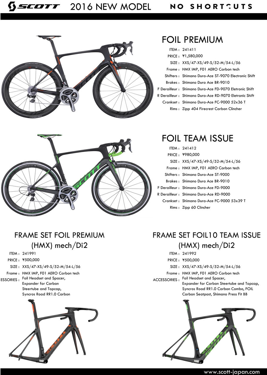 正式ラインナップ発表！SCOTT 2016年モデルフルラインナップカタログ