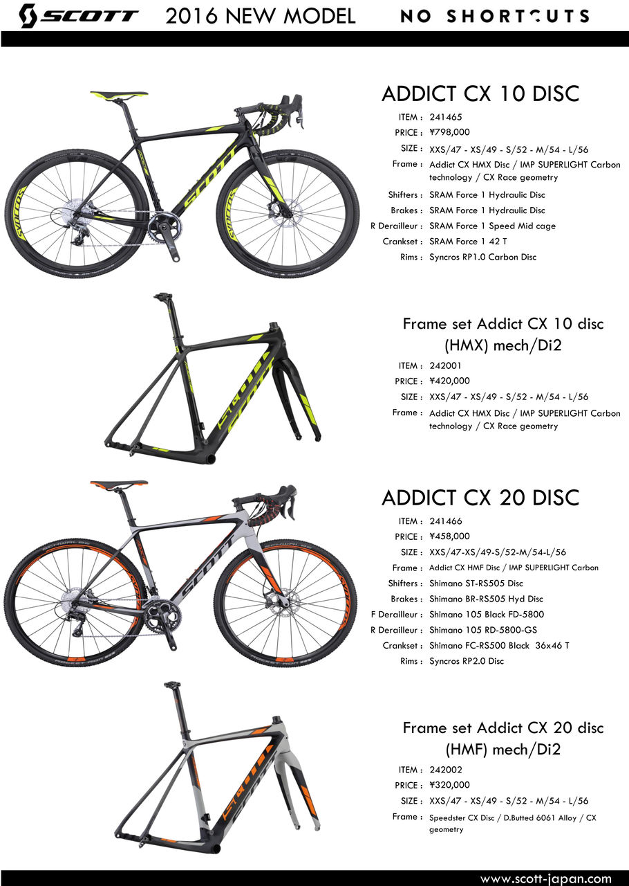 正式ラインナップ発表！SCOTT 2016年モデルフルラインナップカタログ